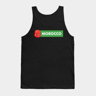 Morocco, moroccan tarbouch with moroccan flag Tank Top